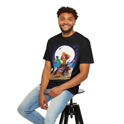 Moonlit Pirate Halloween Unisex Garment-Dyed T-shirt