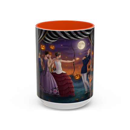 🏹🎃 Cupid's Arrow At Pumpkin Moon Manor Colorful Mug – Romantic Halloween Charm