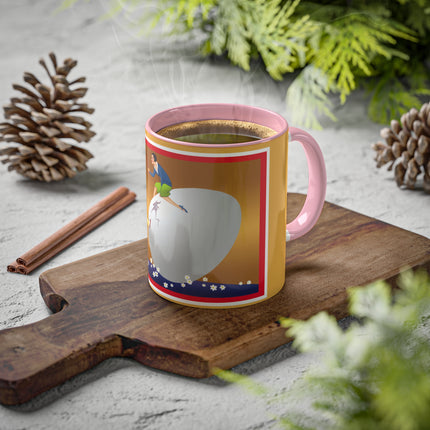 Crack-Up Comedy: The Great Egg Duel Colorful Mugs, 11oz