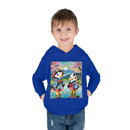 Rainy Day Ducks Toddler Pullover Fleece Hoodie