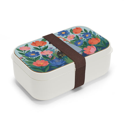 🦜🌺 The Lady Of The Garden Aviary Bento Lunch Box – Art Deco Floral Whimsy