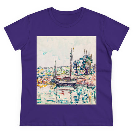 Concarneau by Paul Signac Women's Midweight Cotton Tee