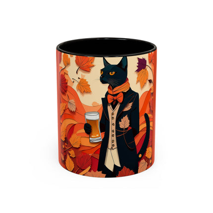 Siamese Cat at an Autumn Harvest Fair Colorful Mugs (11oz, 15oz)