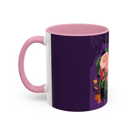 🌹🎃 The Lady Of The Haunted Rose Garden Colorful Mug – Romantic Halloween Charm