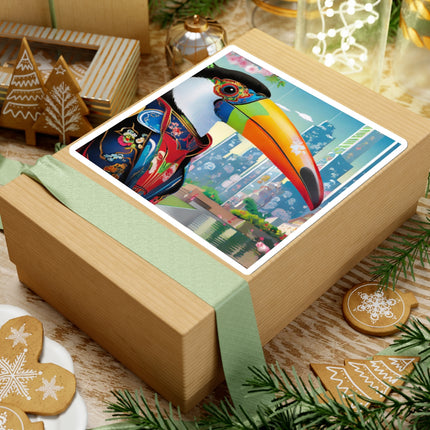 Cyber Toucan Chic Kiss-Cut Stickers (4 Sizes)