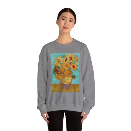 Vase with Twelve Sunflowers by Vincent Van Gogh Heavy Blend™ Crewneck Sweatshirt