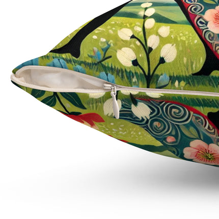 The Dragon Fairy’s Stride Spun Polyester Square Pillow