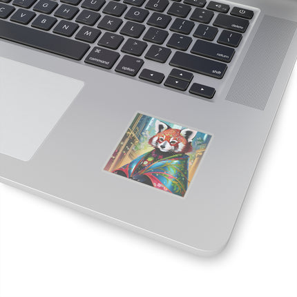 Cybernetic Red Panda Kiss-Cut Stickers (4 Sizes)