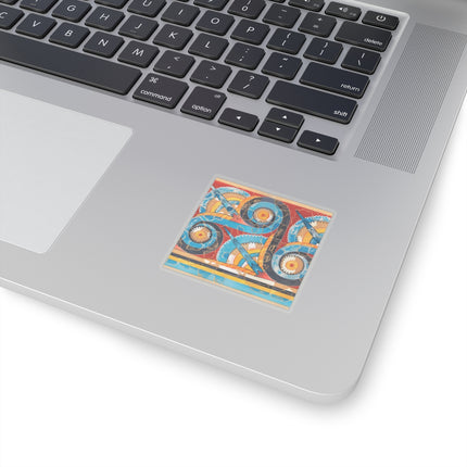 Reproduction of S-Spiral Frieze by Emile Gilliéron Kiss-Cut Stickers (4 Sizes)