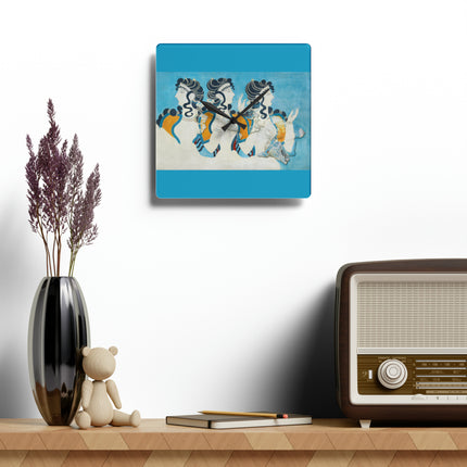 Reproduction of Ladies in Blue by Emile Gilliéron Acrylic Wall Clock