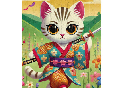Samurai Kitten Spiral Puzzle (110, 252, 520-piece)