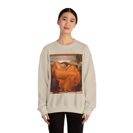 Flaming June by Frederic Leighton Heavy Blend™ Crewneck Sweatshirt