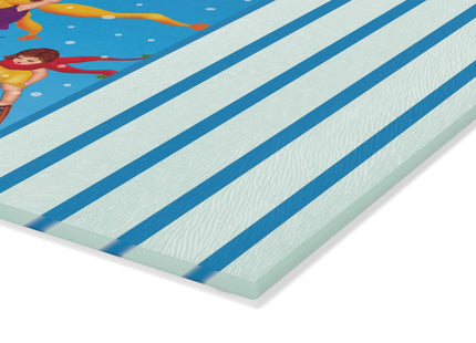 Snowfall & Couture Glass Cutting Board