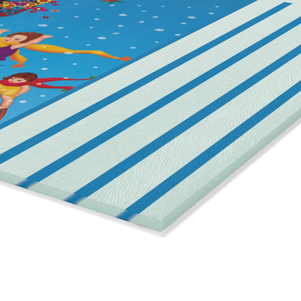 Snowfall & Couture Glass Cutting Board