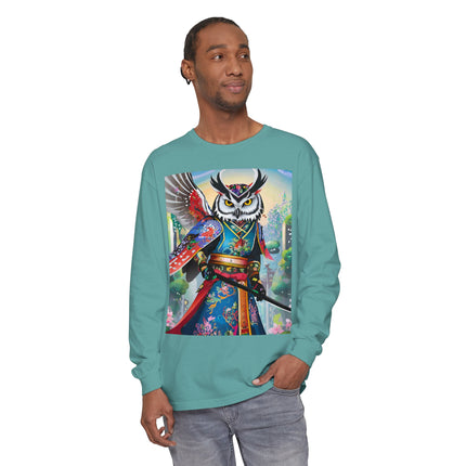 Cyberpunk Samurai Owl Long Sleeve T-Shirt