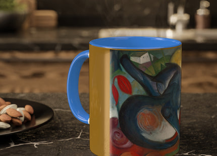 Two Cats, Blue and Yellow by Franz Marc Colorful Mugs, 11oz