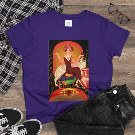 January & Garnet (from the Gem Series) by Sofia Chiostri Women's Midweight Cotton Tee