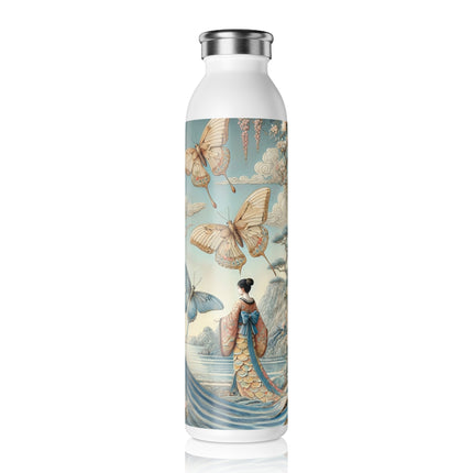 Butterfly Empress Slim Water Bottle 20oz – Graceful Butterflies & Timeless Elegance