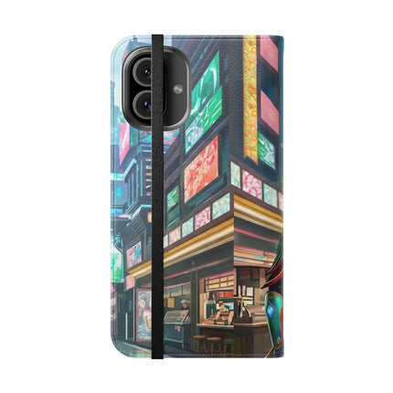 🐆🦜 Cybernetic Duets Flip Case – Neon Elegance & Digital Harmony