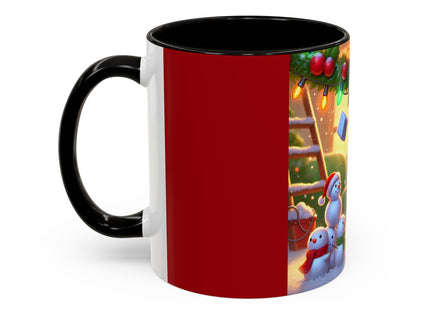 Naughty or Nice Kitten Christmas Colorful Mugs (11oz, 15oz)