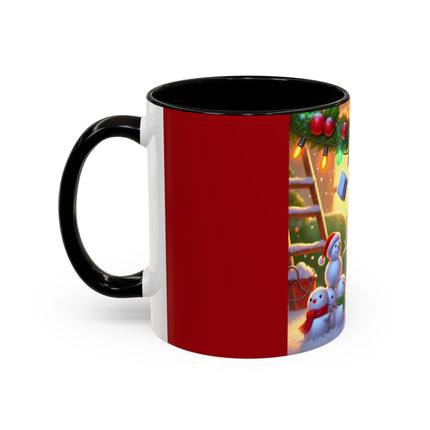 Naughty or Nice Kitten Christmas Colorful Mugs (11oz, 15oz)
