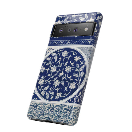 Blue Flower Pattern by Owen Jones Phone Cases