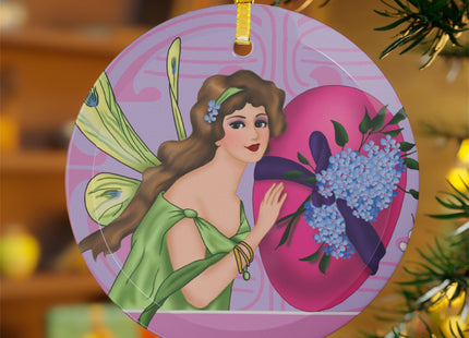 The Fairy’s Blossom Glass Ornament
