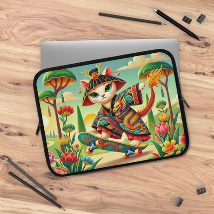Dragon Dance on Wheels Laptop Sleeve – Bold Adventure & Dynamic Grace