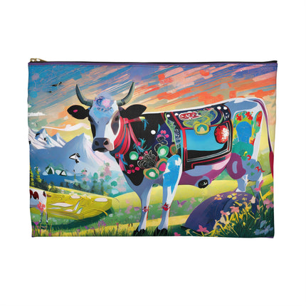 Cyber Glitch Cow Pencil Case