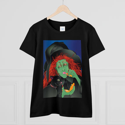 Mirror, Mirror A Witch's Touch Women's Midweight Cotton Tee