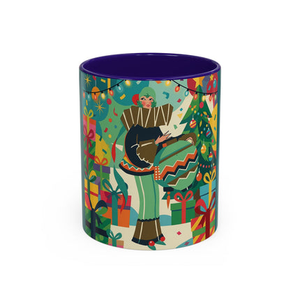🎄✨ The Lady Of The Christmas Ornament Colorful Mug – Art Deco Holiday Fantasy