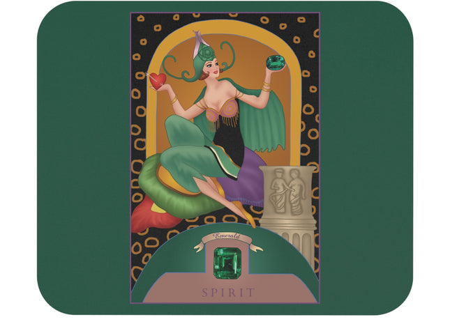 May & Emerald (from the Gem Series) by Sofia Chiostri Mouse Pad, Rectangle