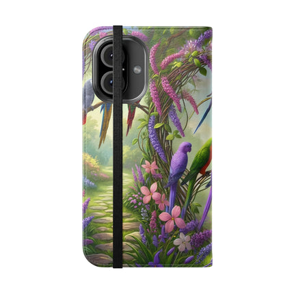 🧚🦜 Lavender-Winged Fairy Flip Case – Dreamy Elegance & Spring Whimsy