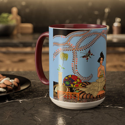 Minuit … ou l’appartement à la mode by George Barbier Colorful Mugs (11oz, 15oz)