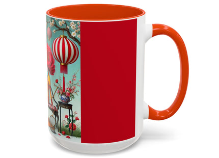 Reading in a Painted Garden Colorful Mugs (11oz, 15oz)