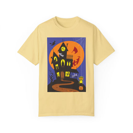 Halloween Night at the Haunted House Unisex Garment-Dyed T-shirt