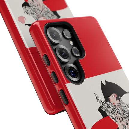 Crimson Masquerade Phone Case – Dramatic Grace & Bold Elegance