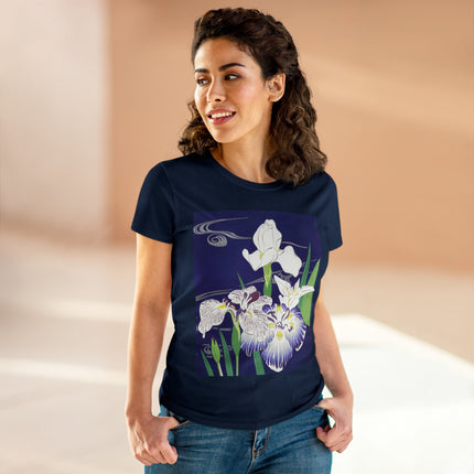 Irises by Kogyo Tsukioka Women's Midweight Cotton Tee