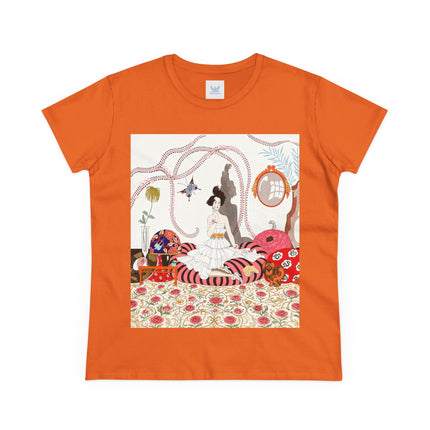 🌹🐕 The Rose Salon Companion Cotton Tee – Art Deco Fashion & Dog Elegance