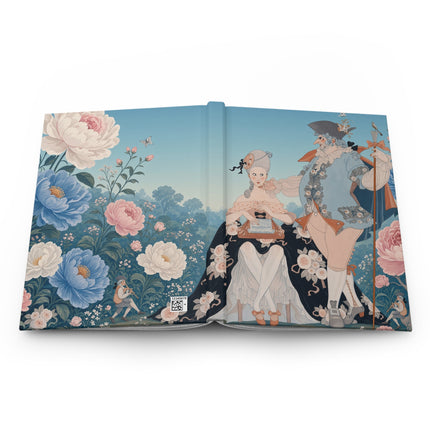 🌸🎩 The Lady And The Garden Dandy Hardcover Journal – Whimsical Art Deco Courtship