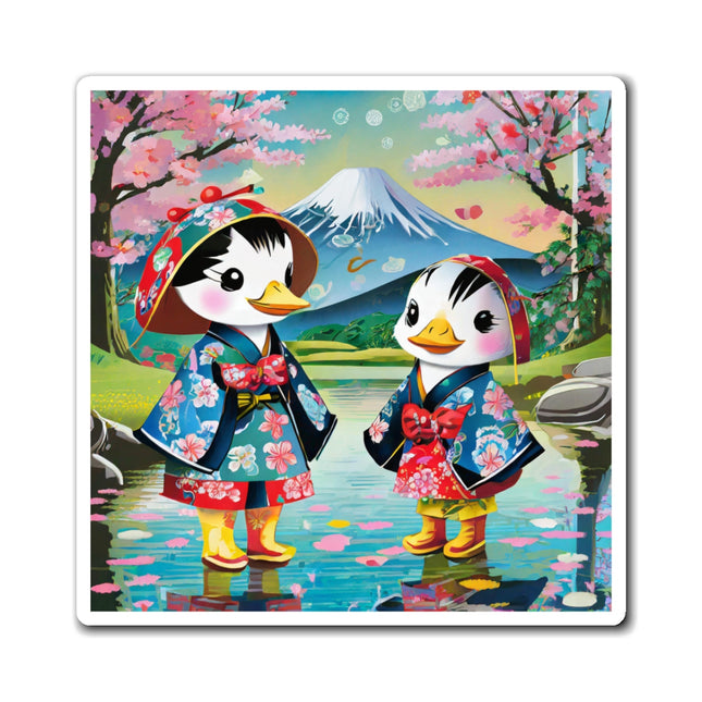 Rainy Day Ducks Magnets (3 Sizes)