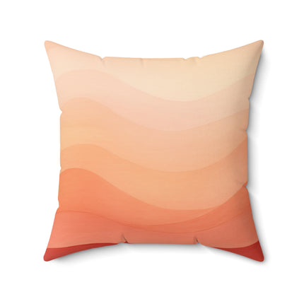 Autumn Serenade in Peach and Orange Spun Polyester Square Pillow