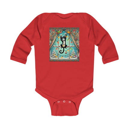 Mischief in Tinselland Infant Long Sleeve Bodysuit