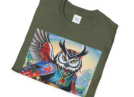 Cyberpunk Samurai Owl Softstyle T-Shirt