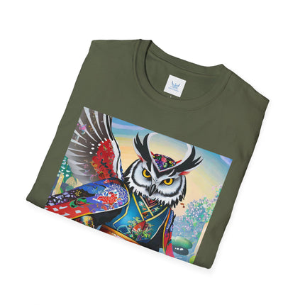 Cyberpunk Samurai Owl Softstyle T-Shirt