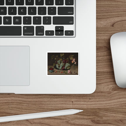 Still-life with Grapes, Flowers, & Berries by Isaak Soreau Die-Cut Stickers (5 Sizes)
