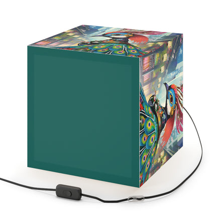 Techno Plumes Light Cube Lamp