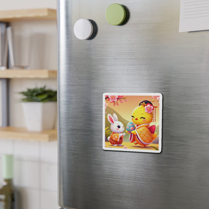 Whimsical Springtime Exchange Die-Cut Magnets (5 Sizes)