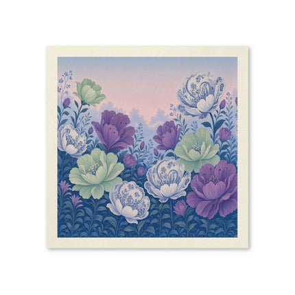 🌸💜 The Lavender Porcelain Blossom Garden Napkins – Romantic Botanical Elegance
