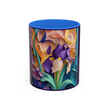The Elegant Iris Flower Colorful Mugs (11oz, 15oz)